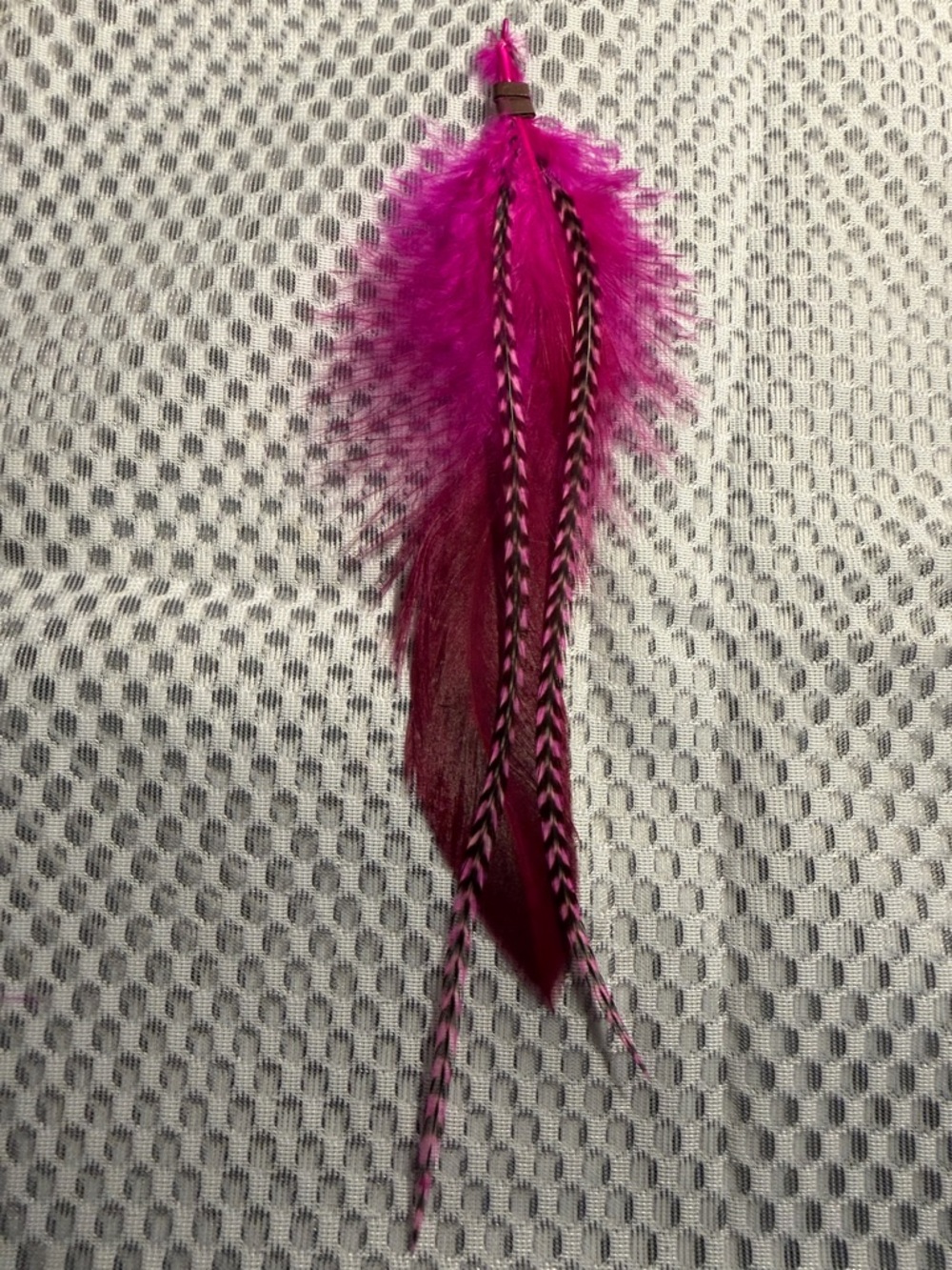 Bright Pink Feather Hair Extension Accessory